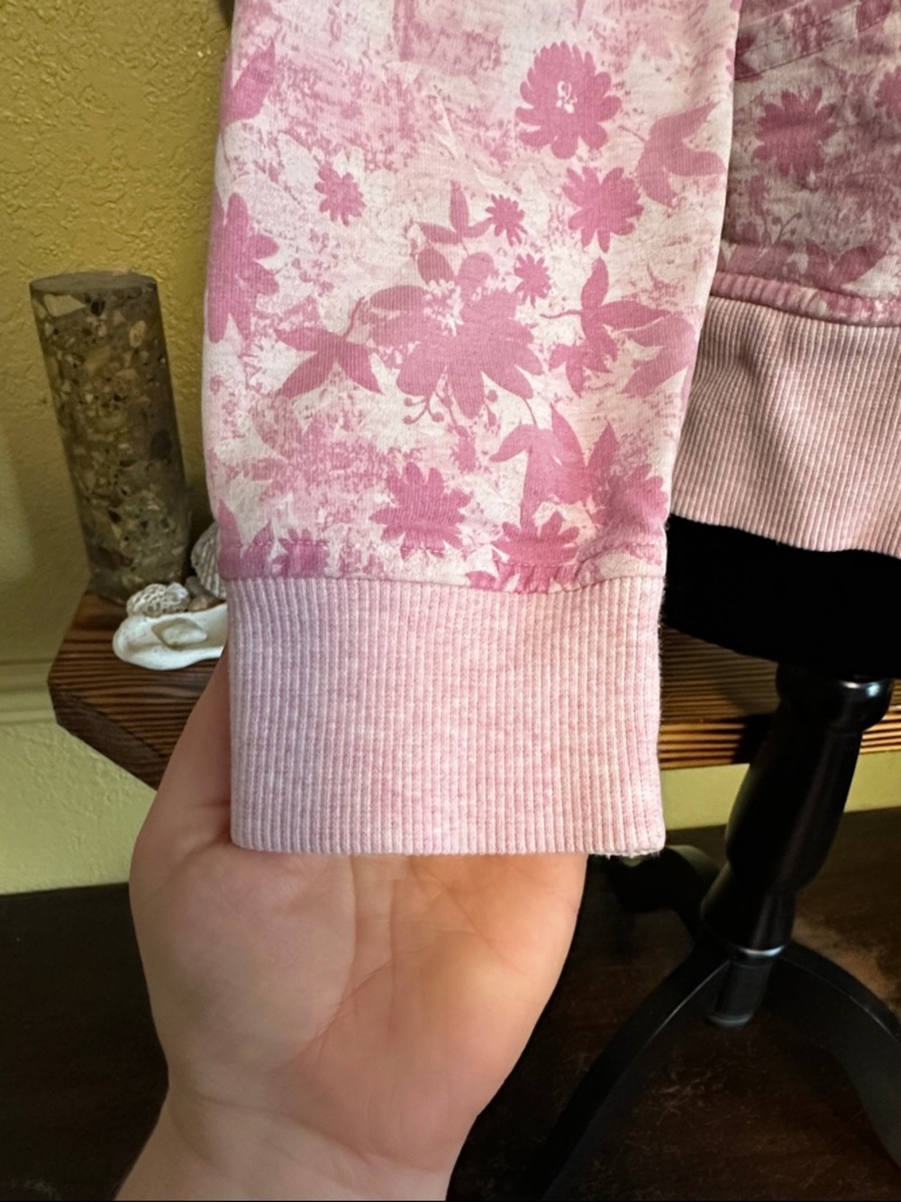 Pink Floral Zip-Up Hoodie - Picture 3 of 7